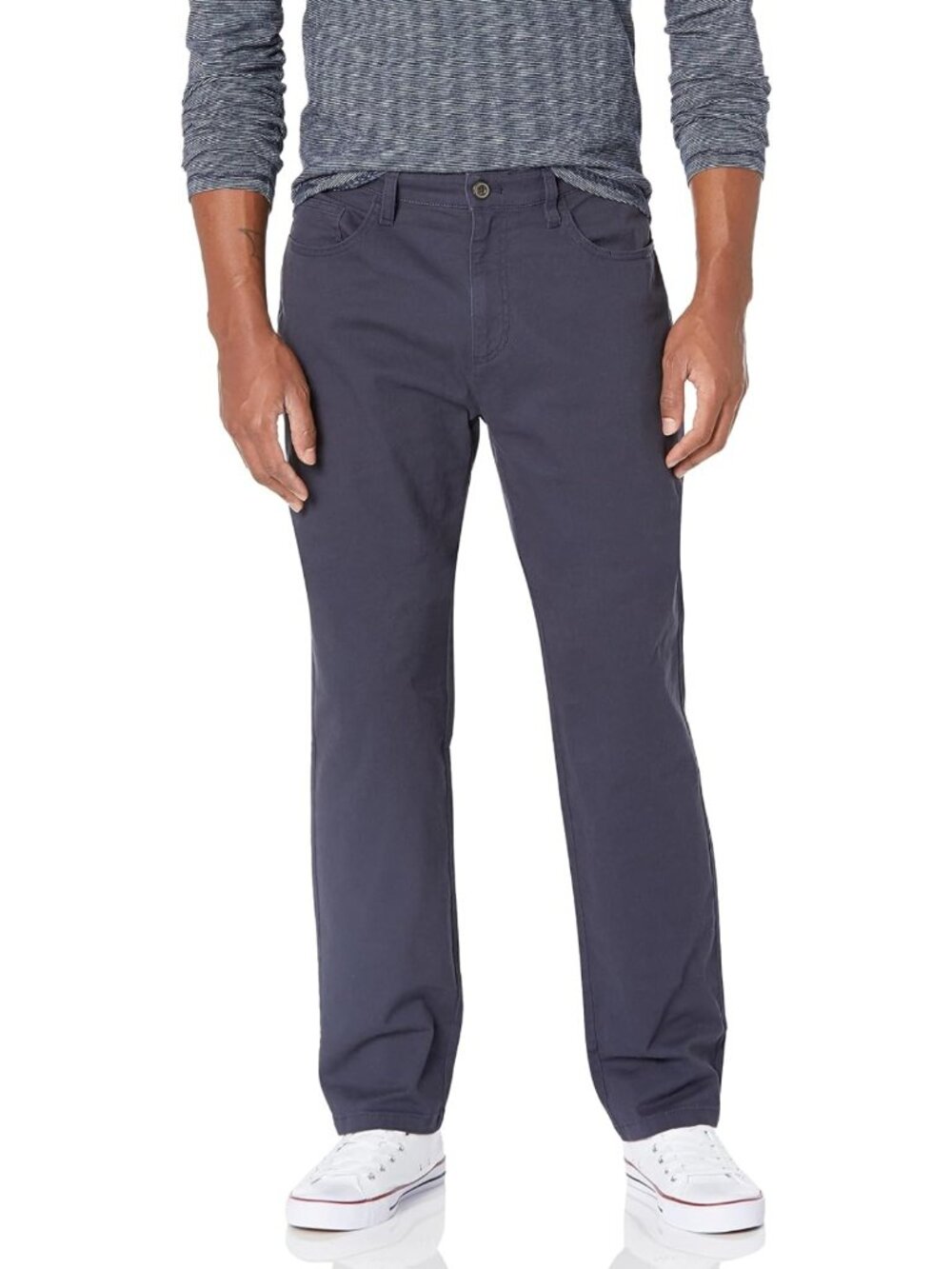 Men's Athletic Fit Chinos - Stretch Cotton Work Pants, 5-Pocket Style, Casual